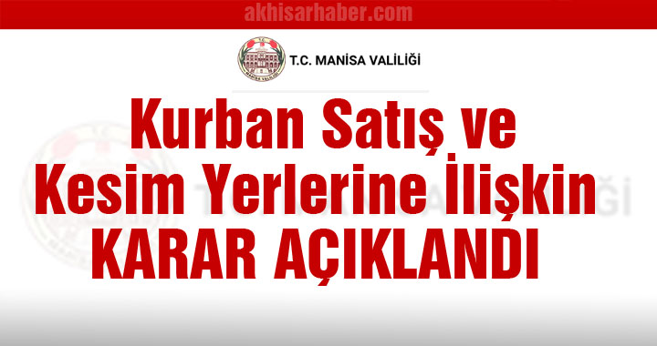 Kurban satış ve kesim yerlerine ilişkin karar açıklandı