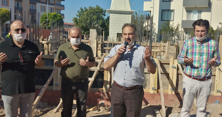 Akhisar Nur Camii temel atma töreni gerçekleştirildi