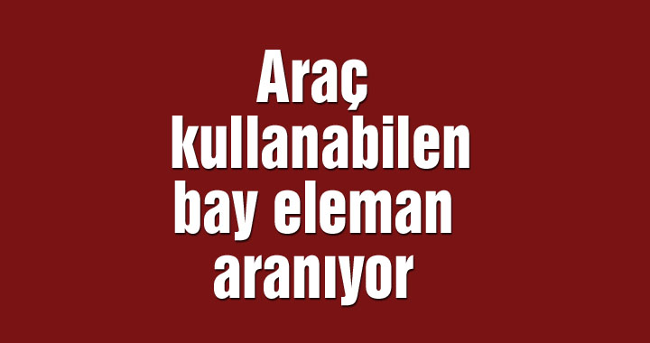 Araç kullanabilen bay eleman aranıyor