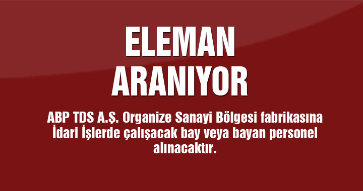 Eleman aranıyor