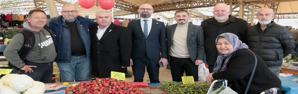 İYİ Partili Doğan, Cuma Pazarını ve Yörük ve Türkmenler Derneği’ni ziyaret etti