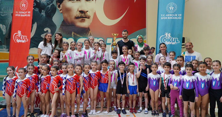 Okul Sporları Artistik Cimnastik İl birinciliği yarışmaları yapıldı