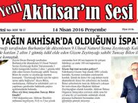 Yeni Akhisar'ın Sesi 14 Nisan 2016 Gazetesi