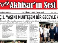 Yeni Akhisar'ın Sesi Gazetesi 18 Nisan 2016