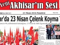 Yeni Akhisar'ın Sesi Gazetesi 25 Nisan 2016