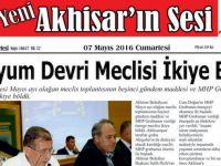 Yeni Akhisar'ın Sesi Gazetesi 7 Mayıs 2016