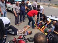 Akhisar’da Motosiklet ile Elektrikli Bisiklet Çarpıştı 4 Yaralı