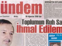 Akhisar Gündem Gazetesi 30 Ağustos 2016