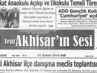 Yeni Akhisarın Sesi Gazetesi 1 Kasım 2016
