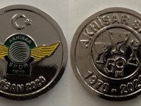 Akhisarspor 50.Yılına Özel gümüş kaplama hatıra madalyalar satışta