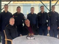 Jandarma, Şehit babası Mümin Koca’nın yaş gününü kutladı