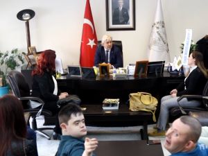 Akhisar Down Sendromu Derneği, Belediye Başkanı Salih Hızlı ziyaret