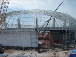 Spor Toto Akhisar Stadyumu inşaatındaki 2 haftalık gelişme böyle kaydedildi