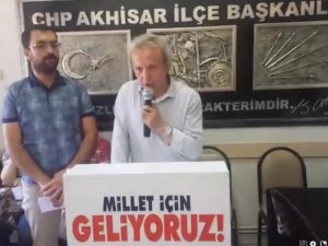 Akhisar CHP İlçe Teşkilatı Madımak katliamı anma basın açıklaması